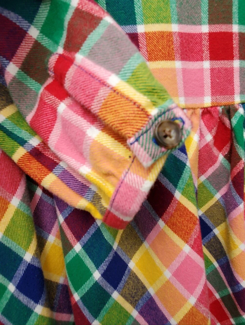 Hanna Andersson Multicolor Soft Cotton Plaid Dress Side Pockets Size 130 7-9yrs